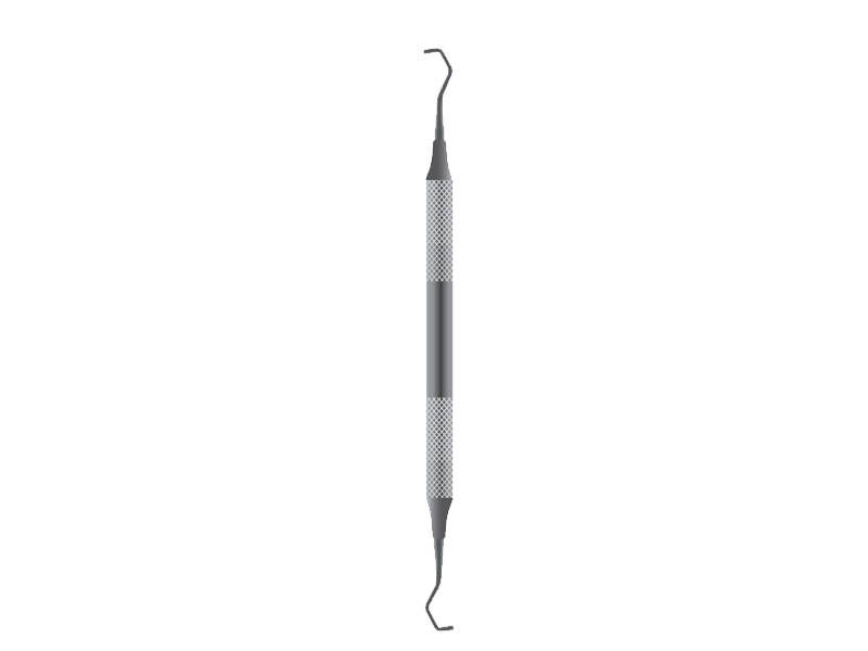 Spatula pentru compozit dentar, curba stanga, L17.5cm (Fig GM9/10) 