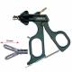 Pensa disectie DUCK-BILL, actiune dubla, fenestrata, maner ergonomic uni cu clichet, maneta on/off, cu HF, pivotant, demontabil, falci 16mm, D5mm,  L330mm