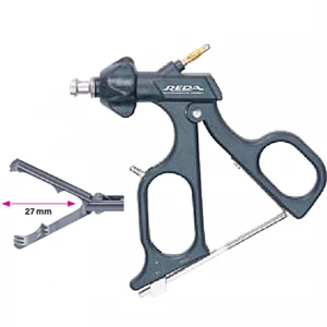 Pensa de prehensiune AGRESSIV, actiune dubla, maner ergonomic uni cu clichet, maneta on/off, cu HF, pivotant, demontabil, 3x2 dinti, falci 27mm, D5mm, L330mm 