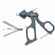 Pensa intestinala DORSEY, actiune dubla, maner ergonomic uni cu clichet, maneta on/off, cu HF, pivotant, demontabil, falci 40mm, D5mm,  L330mm