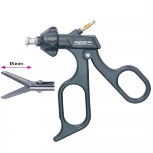 Foarfeca METZENBAUM, actiune dubla, dreapta, maner ergonomic uni fara clichet, cu HF, pivotant, demontabil, falci 18mm, D5mm, L330mm 