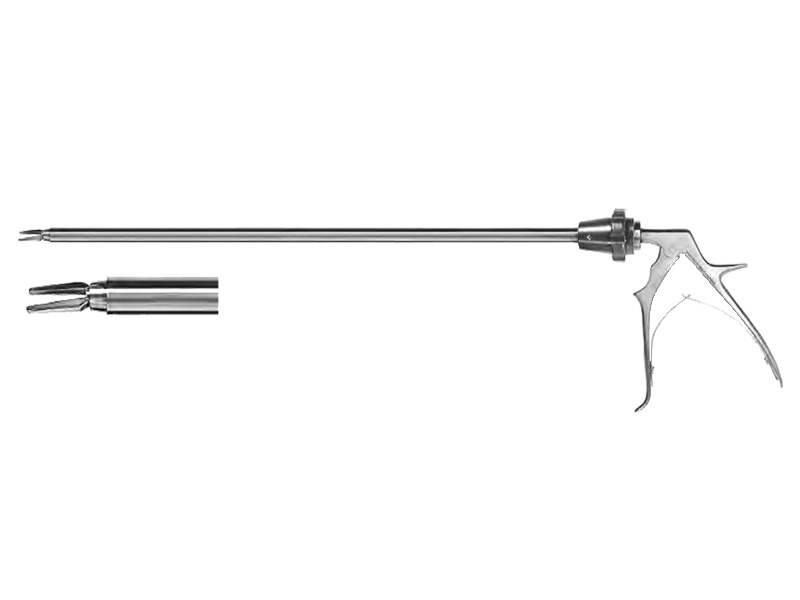 Clip aplicator pentru cleme de titan SLS, dimensiuni medii, actiune dubla, canal clatire LL, D10mm, L330mm 
