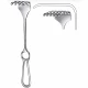 Retractor ISRAEL, bont, L25cm,  6 dinti, 50x60mm