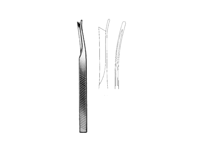 Dalta rinoplastie SILVER, L18cm,  curba, dreapta