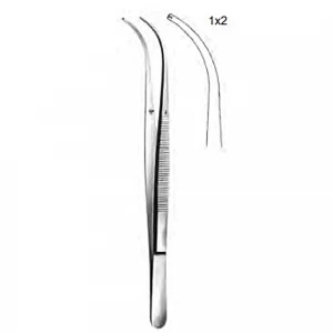 Pensa chirurgicala BROPHY, 1x2 dinti, L20cm,  curba