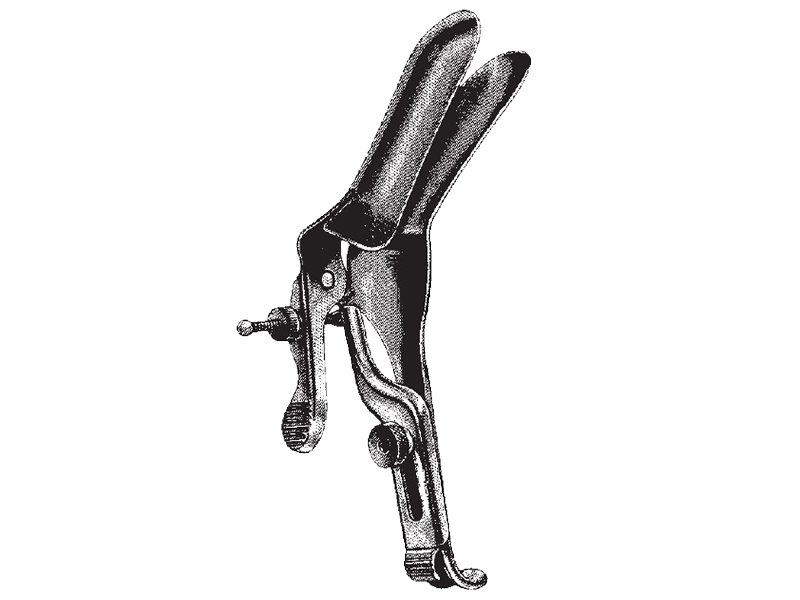Specul vaginal GRAVE, marime medie, deschidere pe partea dreapta, 101x35mm 