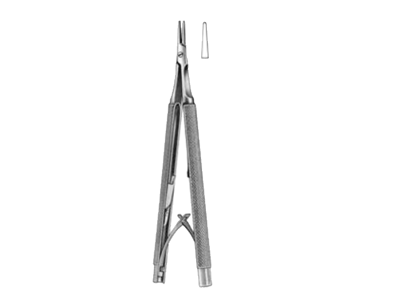 Portac CASTROVIEJO, cu TC, maner rotund, L13cm 