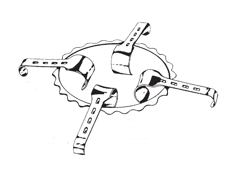Retractor abdominal complet DENIS-BROWN,  adult, 255x180mm
